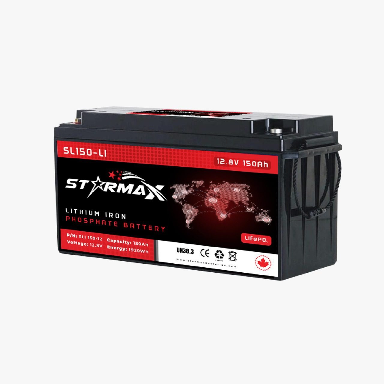 Starmax STL12-150-CW 12V 150Ah Cold Weather LiFePO₄ Deep Cycle Lithium Battery