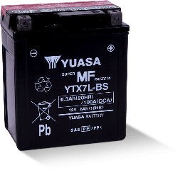 YUASA YTX7L-BS, DRY CHARGED