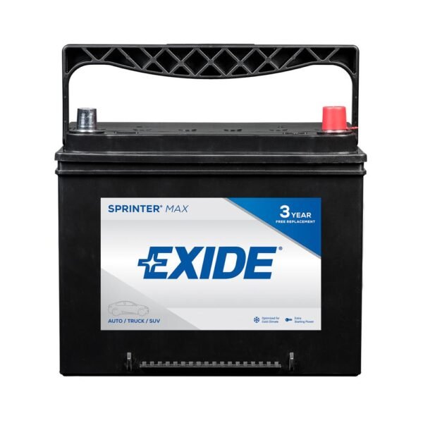 Exide SPRINTER MAX 12 volts Lead Acid 6-Cell 24F Group Size 750 Cold Cranking Amps (BCI) Auto Battery