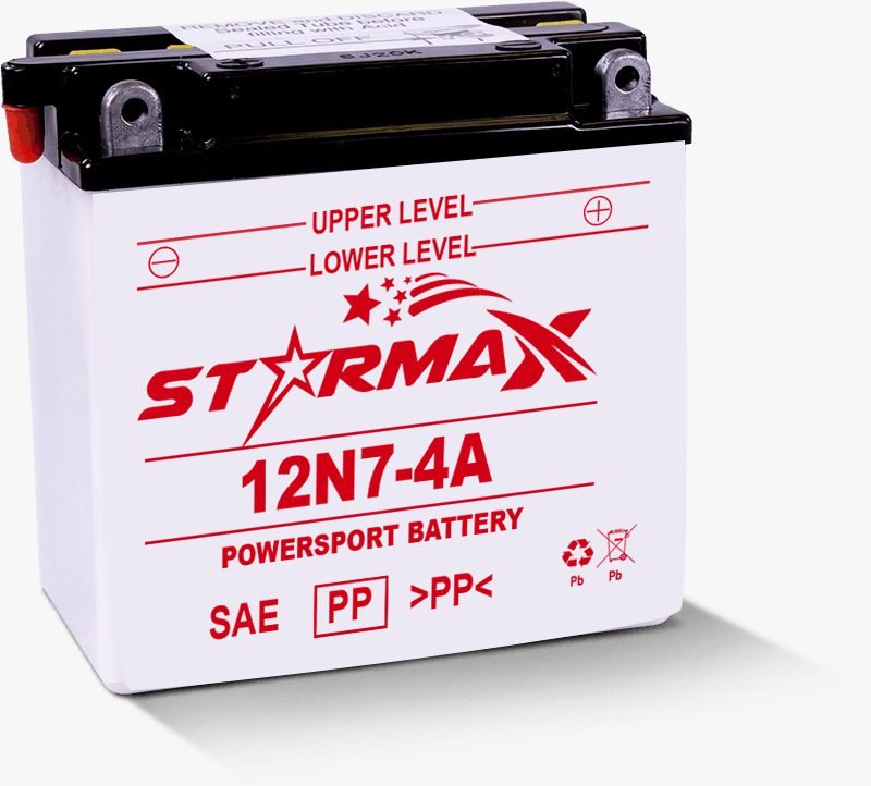 Starmax 12N7-4A Coventional Flooded, Motorcycle Battery – 12 Volt ...