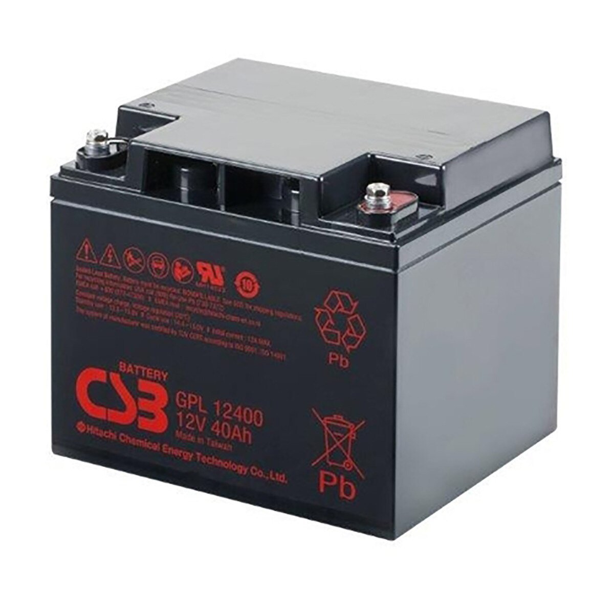 CSB GPL12400 12V 40Ah Sealed Lead Acid Battery with B2 or I2/M6 Terminal 1 CSB GPL12400 12V 40Ah Sealed Lead Acid Battery with B2 or I2/M6 Terminal