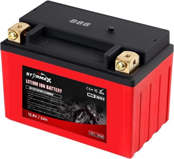 Starmax LITH-X14 Lithium Motorcycle Battery - 12V 5Ah (350CCA)