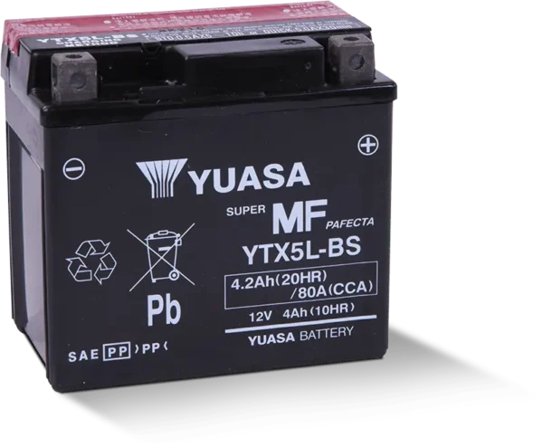 GS YUASA YTX5L-BS (GTX5L-BS) AGM Maintenance-Free Powersport