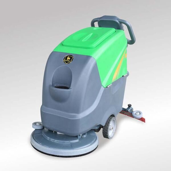 Electric Auto Scrubber DQX5/5A Automatic walk behind Floor scrubber, Cleaning Width 51cm Color: Green and greyWith Driving Motor