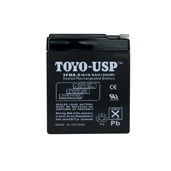 Toyo / Energy Plus 6V 8.5Ah (3FM8.5) SLA Battery With F1 Standard Terminal