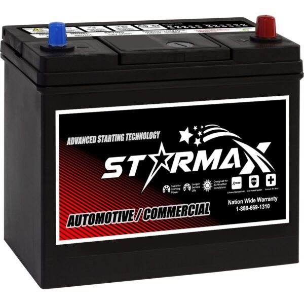 Starmax Premium Series, NS60 (46B24L)  Automotive Starting Battery, 12 Volt - Top Terminal