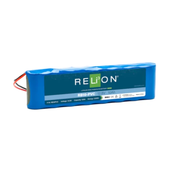 RELION RB10PVC LITH12-10PVC 12V 10Ah LiFePO4 Deep Cycle Lithium Battery