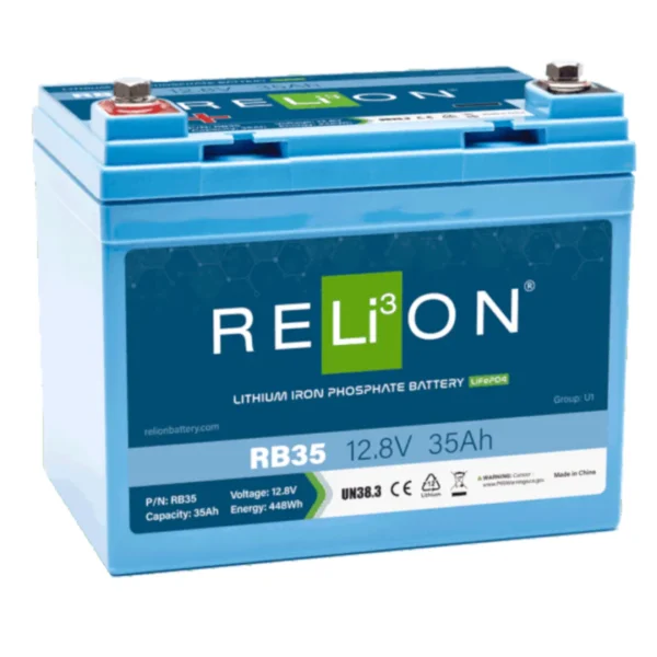 RELION RB35 LITH12-35 12V 35Ah LiFePO4 Deep Cycle Lithium Battery - Group U1