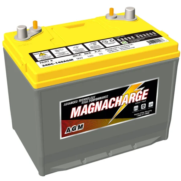 Magnacharge 24DC-140AGM AGM Dual Purpose Marine/RV Battery Group 24 - 900 MCA