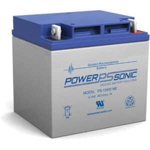 Power-Sonic PS-12400, 12V 40Ah Sealed Lead Acid Battery (NB Terminal)