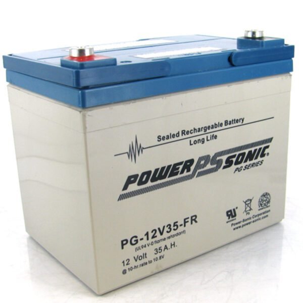 Power-Sonic PG-12V35FR, 12V 35Ah Sealed Lead Acid Battery (R Terminal)