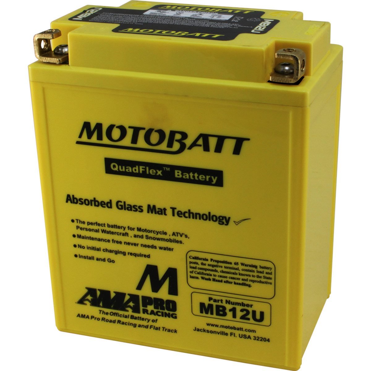 MB12U Motobatt 12V AGM Battery 1 MB12U Motobatt 12V AGM Battery