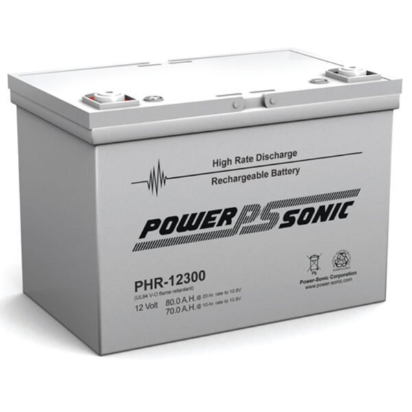 Power-Sonic PHR-12300, 12V 82Ah Sealed Lead Acid Battery (R Terminal)