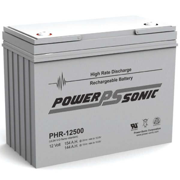 Power-Sonic PHR-12500, 12V 150Ah Sealed Lead Acid Battery (R Terminal)