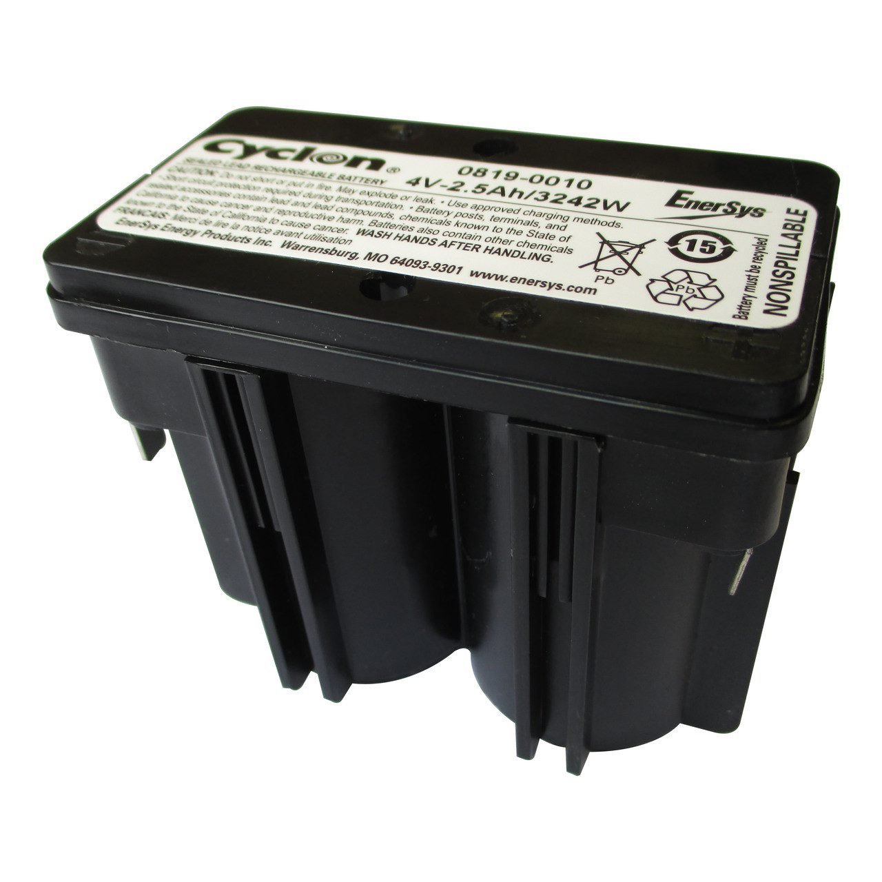 0819-0010 4V 2.5Ah Cyclon Monobloc 1 0819-0010 4V 2.5Ah Cyclon Monobloc