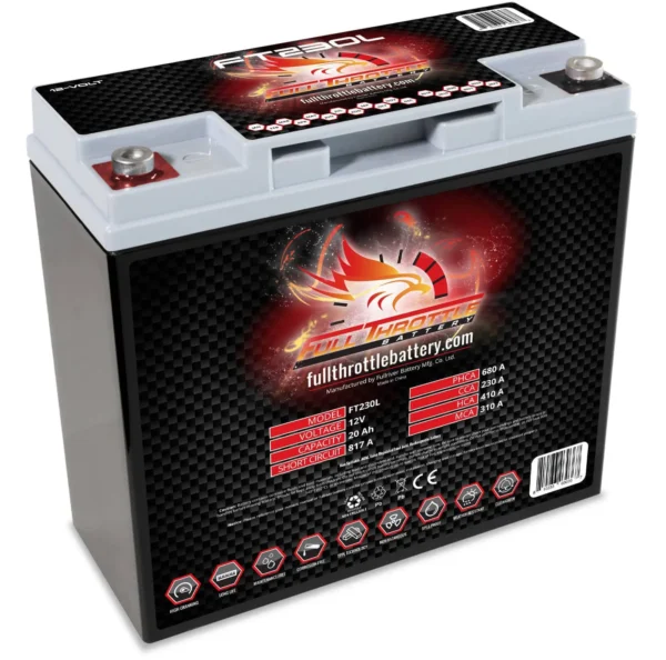 Full Throttle FT230L Group BT19B-BS High Performance AGM Battery 12V 16AH 230CCA