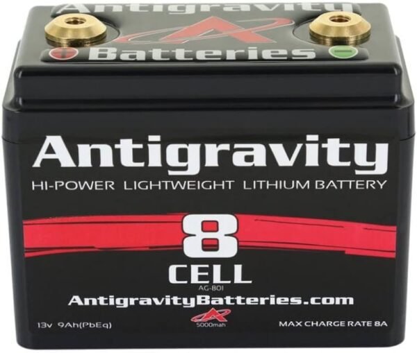 Antigravity AG-801 Lithium Battery Small Case 8-Cell.  240CA, 11Ah (Pb Eq) Universal fit. Adhesive-backed foam included