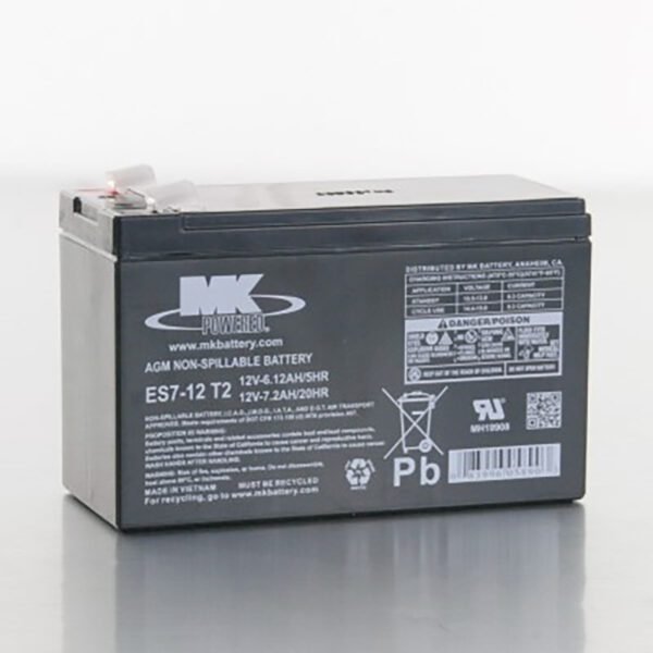 MK ES7-12 T2 Battery 12v 7.2Ah Sealed Rechargeable