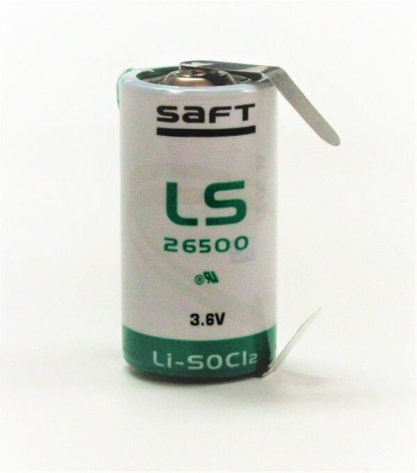 LS26500- With Tabs  Size C  3.6V  7.7Ah Saft