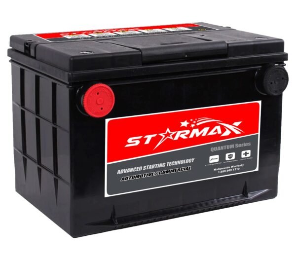 Starmax Quantum 78-1000 Group 78 Auto/Car/Truck Battery, 1000CA, 800CCA, RC115 - Side Post