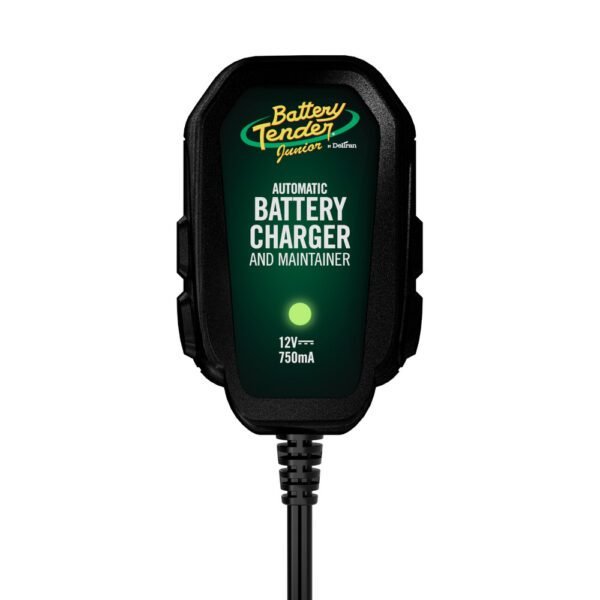 Battery Tender Junior 12V 750mA Battery Charger with Ring Terminals, Alligator Clips