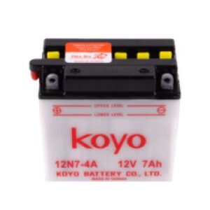 Energy Plus / TC / Koyo/Motocross/Poweroad 12N7-4A Flooded Motorcycle Battery – Dry (Without Acid)