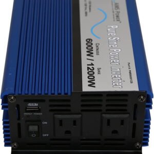 Aims Power PWRI60012120S 600 Watt Pure Sine Power Inverter 12V Listed to UL 458