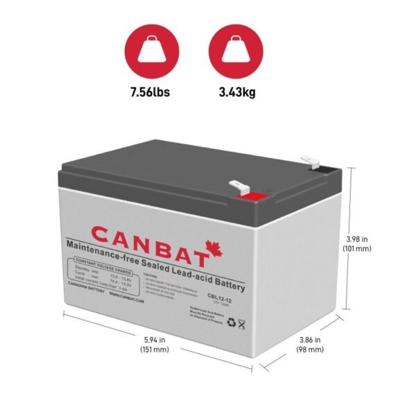 12V 12Ah SLA Battery (AGM) - Image 2