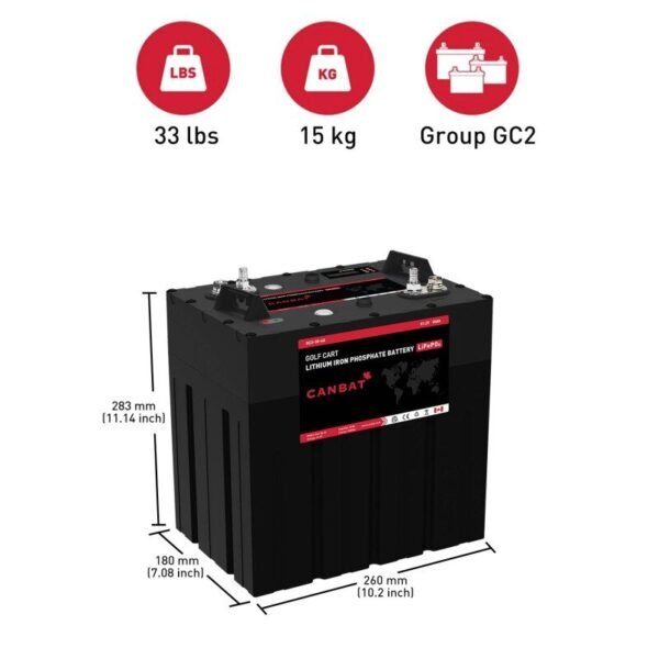 48V 30Ah GC2 Golf Cart Lithium Battery (LiFePO4) - Image 2