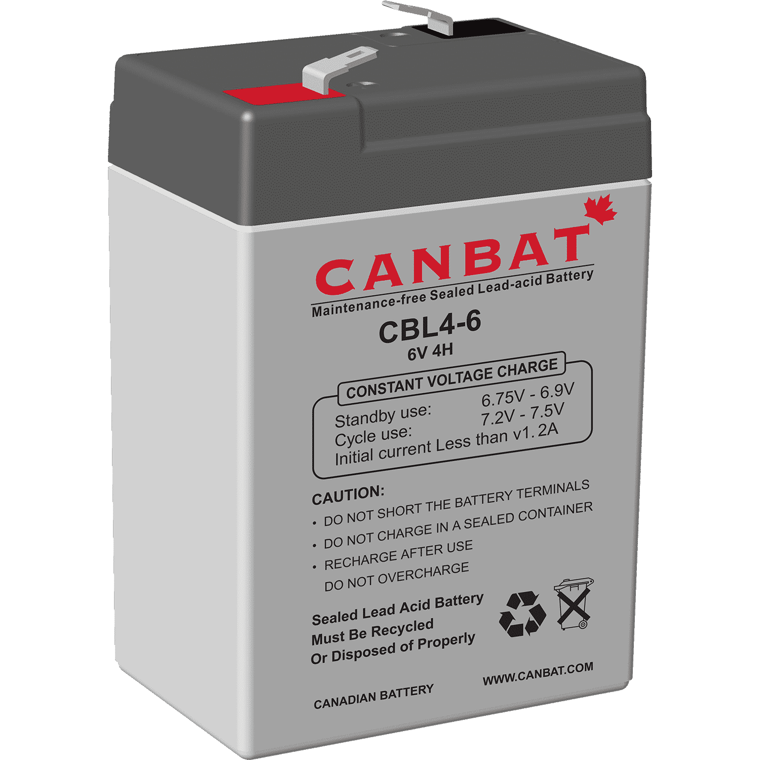 Canbat 6V 4Ah SLA Battery (AGM) 1 Canbat 6V 4Ah SLA Battery (AGM)