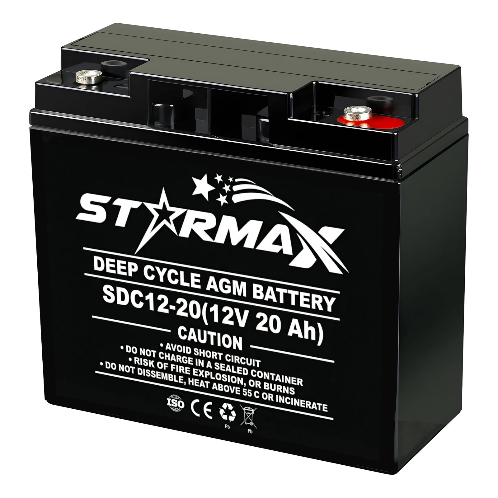 Starmax SDC12-20 12V 20Ah VRLA AGM Deep Cycle Battery 1 SDC12 20