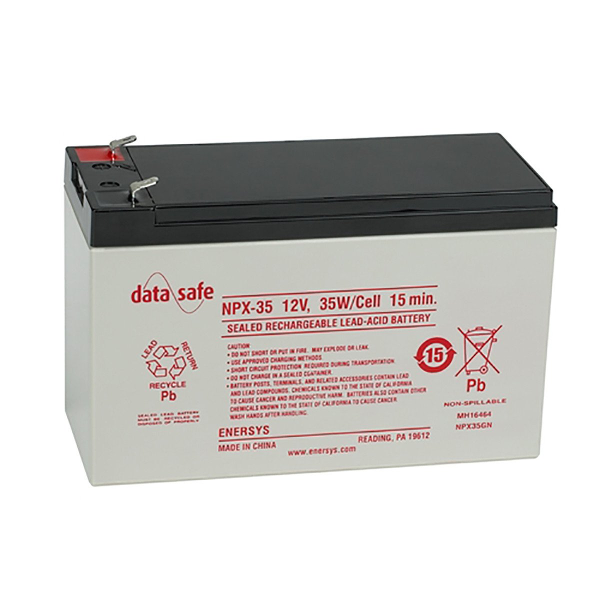 EnerSys DataSafe NPX-35TFR Sealed Lead Battery 12V 35W 1 EnerSys DataSafe NPX-35TFR Sealed Lead Battery 12V 35W