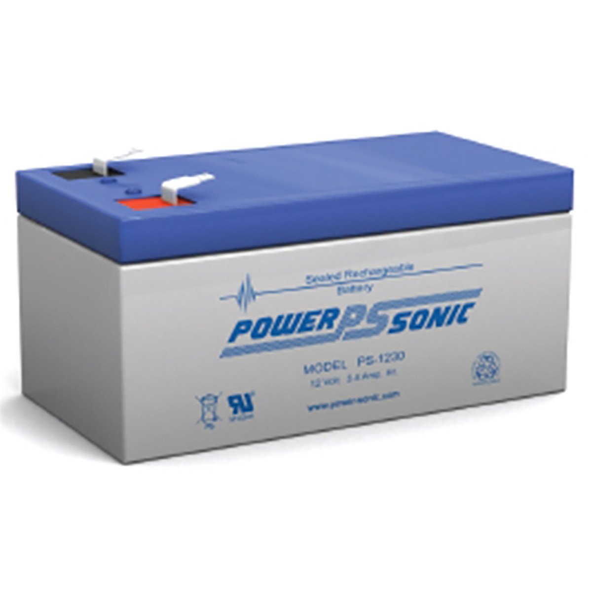 Power-Sonic PS-1230 12V 3.4Ah SLA AGM Rechargeable Battery 1 Power-Sonic PS-1230 12V 3.4Ah SLA AGM Rechargeable Battery
