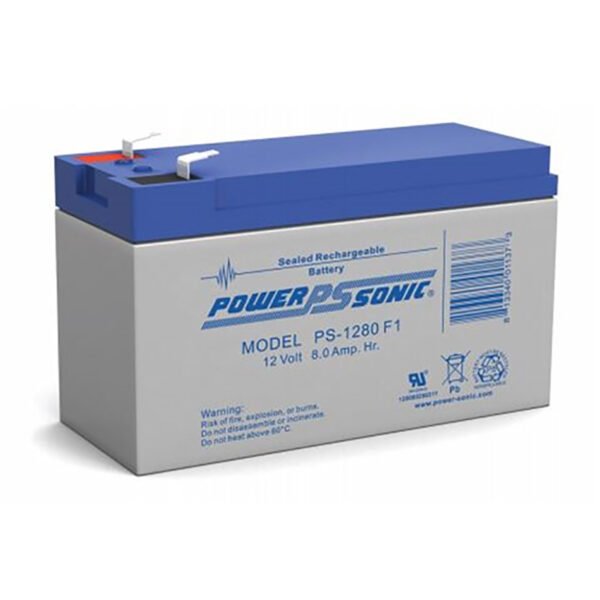 PowerSonic PS-1280 F1 Battery 12V 8Ah VRLA