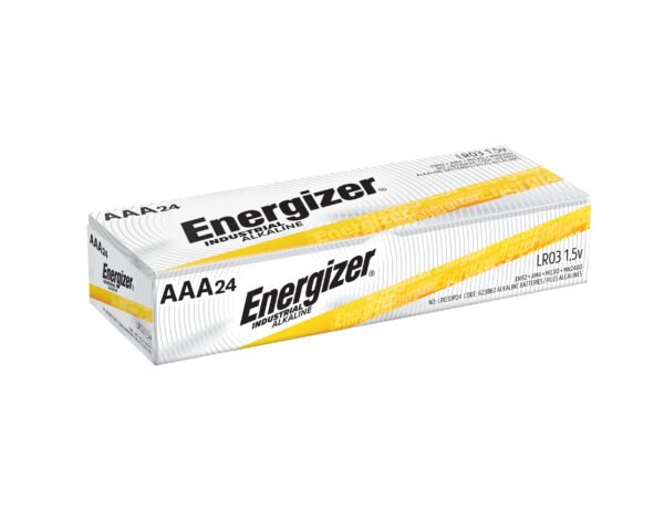 Energizer Industrial AAA Batteries, Triple A Energizer Industrial Alkaline Batteries, 24 Pack