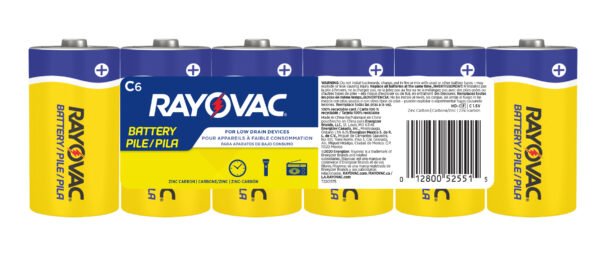 Rayovac Ultra Pro Alkaline C Batteries, 6 Pack