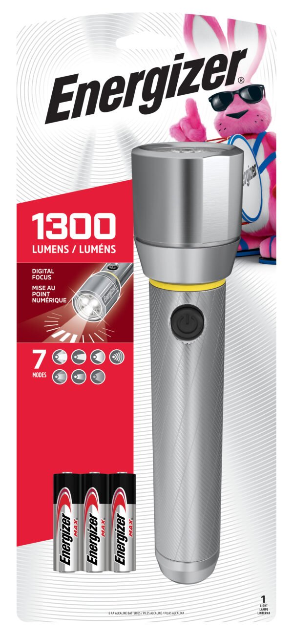 Energizer EPMZH61E Vision HD Extra Performance Metal Flashlight with Digital Focus