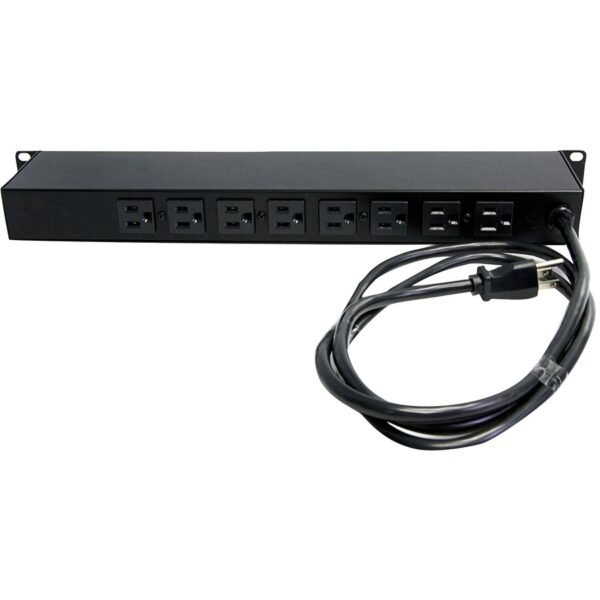 Star Tech.com Rackmount PDU with 8 Outlets with Surge Protection - 19in Power Distribution Unit - 1U - Image 2