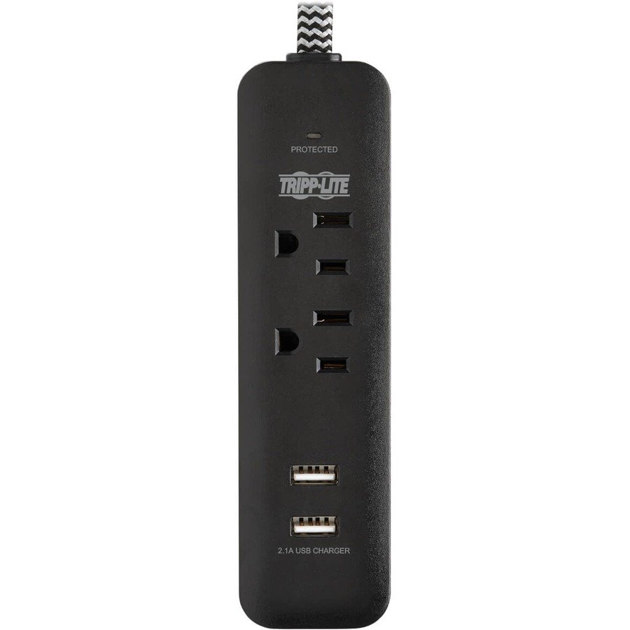 Tripp Lite by Eaton Protect It! TLP206USB 2-Outlet Surge Suppressor/Protector 3 Tripp Lite by Eaton Protect It! TLP206USB 2-Outlet Surge Suppressor/Protector - Image 3