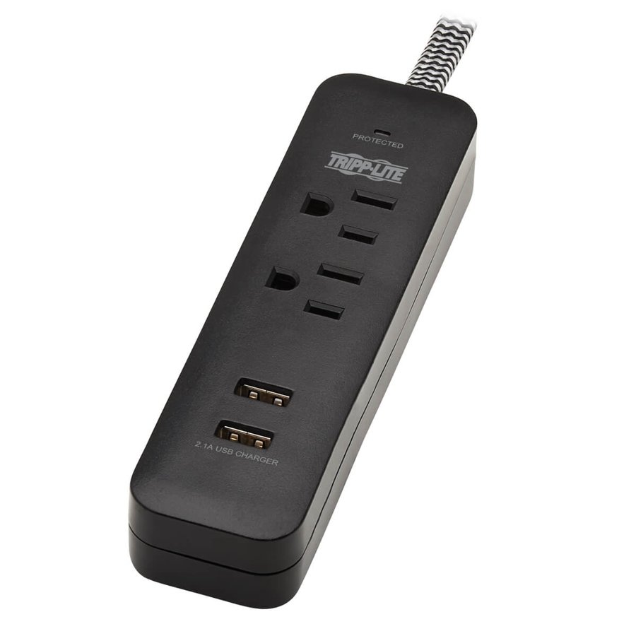 Tripp Lite by Eaton Protect It! TLP206USB 2-Outlet Surge Suppressor/Protector 4 Tripp Lite by Eaton Protect It! TLP206USB 2-Outlet Surge Suppressor/Protector - Image 4
