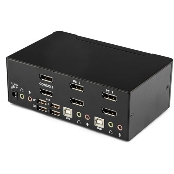 StarTech.com 2 Port Dual DisplayPort USB KVM Switch with Audio - Image 4