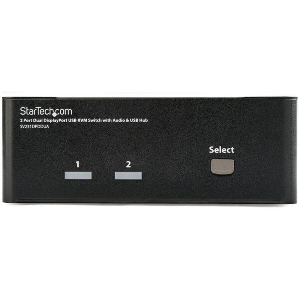 StarTech.com 2 Port Dual DisplayPort USB KVM Switch with Audio - Image 2