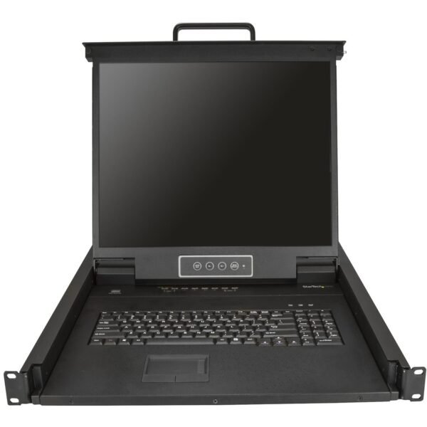 StarTech.com 8 Port Rackmount KVM Console w/ Cables - Integrated KVM Switch w/ 19" LCD - 1U LCD KVM Drawer 50000 MTBF - USB + VGA Support - Image 3