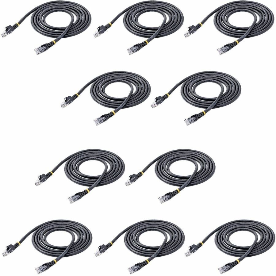 StarTech.com 6 ft. CAT6 Ethernet Cable – 10 Pack – ETL Verified – Black ...