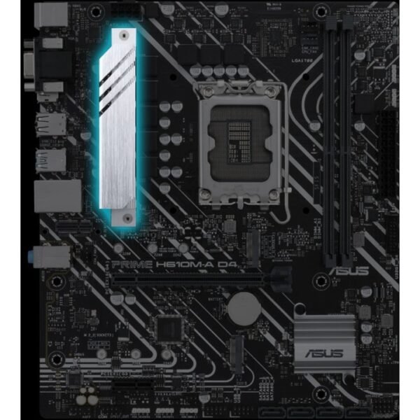 Asus Prime H610M-A D4-CSM Desktop Motherboard - Intel H610 Chipset - Socket LGA-1700 - Micro ATX - Image 2