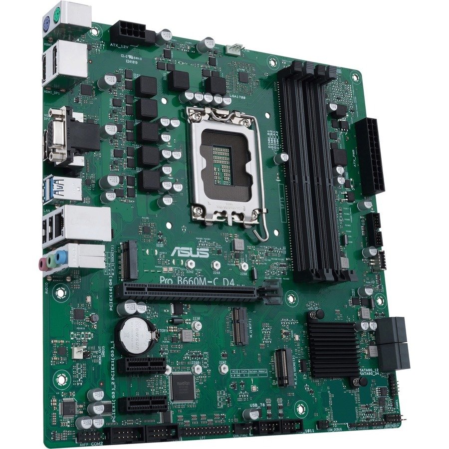 Asus B660M-C D4-CSM Desktop Motherboard - Intel B660 Chipset - Socket LGA-1700 - Intel Optane Memory Ready - Micro ATX 3 Asus B660M-C D4-CSM Desktop Motherboard - Intel B660 Chipset - Socket LGA-1700 - Intel Optane Memory Ready - Micro ATX - Image 3