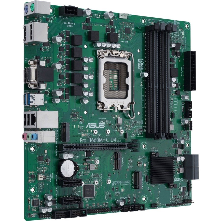Asus B660M-C D4-CSM Desktop Motherboard - Intel B660 Chipset - Socket LGA-1700 - Intel Optane Memory Ready - Micro ATX 2 Asus B660M-C D4-CSM Desktop Motherboard - Intel B660 Chipset - Socket LGA-1700 - Intel Optane Memory Ready - Micro ATX - Image 2