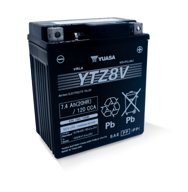 Yuasa YTZ8V Sealed AGM Factory Activated Powersport Battery