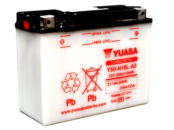 Yuasa Y50-N18L-A3 Conventional/Flooded Powersport Battery