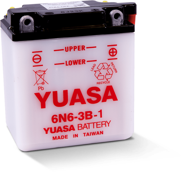 Yuasa 6N6-3B-1 Conventional/Flooded Powersport Battery